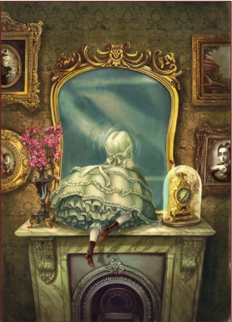 image illustration benjamin lacombe alice de l'autre côté du miroir lewis carroll traversée du miroir éditions soleil