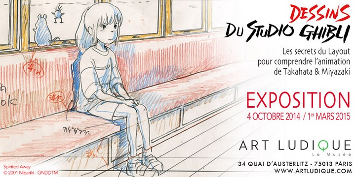 Expo Dessins du studio Ghibli au musée Art Ludique
  
