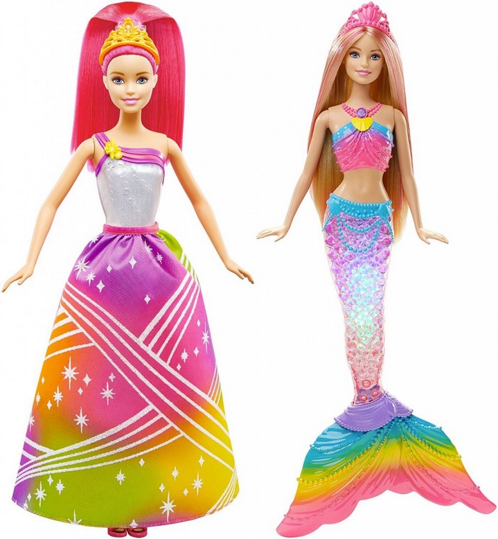 image poupée barbie lumières arc-en-ciel et poupée barbie couleurs et lumières arc-en-ciel mattel