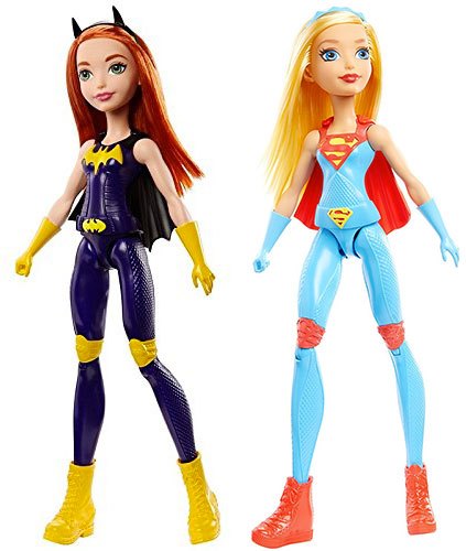 image poupées dc entertainment batgirl supergirl mattel