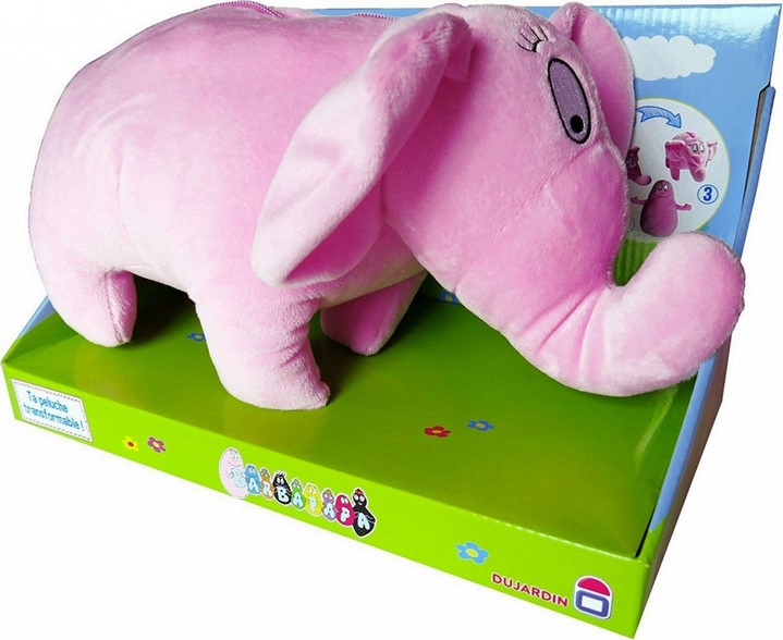 image barbapapa transformable rose peluche dujardin