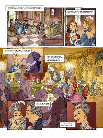 image planche 21 mémoires de marie-antoinette tome 1 versailles noël simsolo isa python éditions glénat