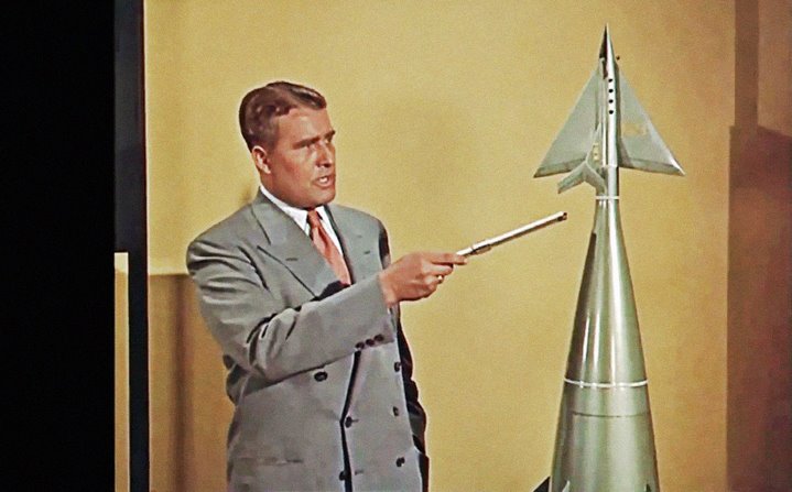 Wernher von Braun dans l'émission de télévision "Man in Space" produite par Walt Disney.
