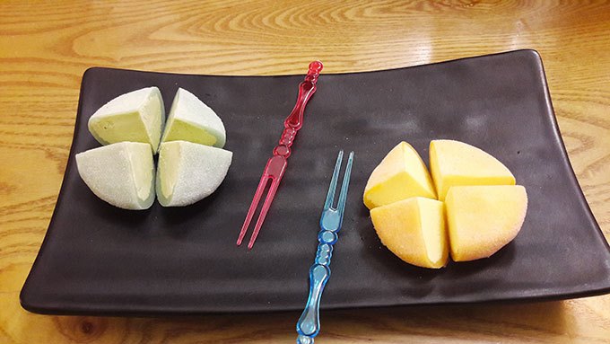 image mochi glacé thé vert fruit de la passion restaurant fusion n'rolls bourg-la-reine