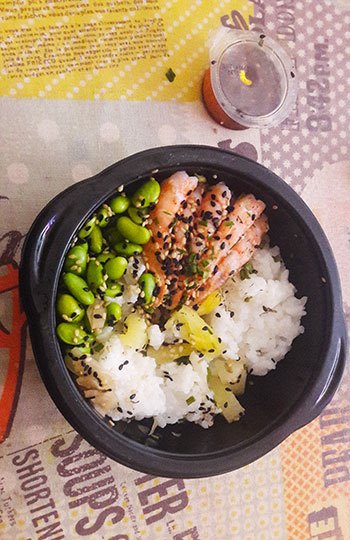 image poke bowl crevettes comptoir sushi