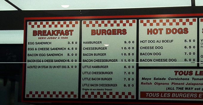 image prix breakfast five guys paris