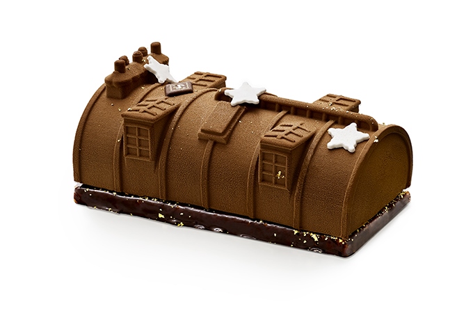 image bûche de noël chocolat toits de paris senoble