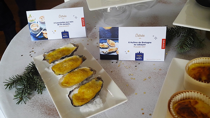 image huîtres chaudes et sabayon au muscadet thiriet collection de noël 2018