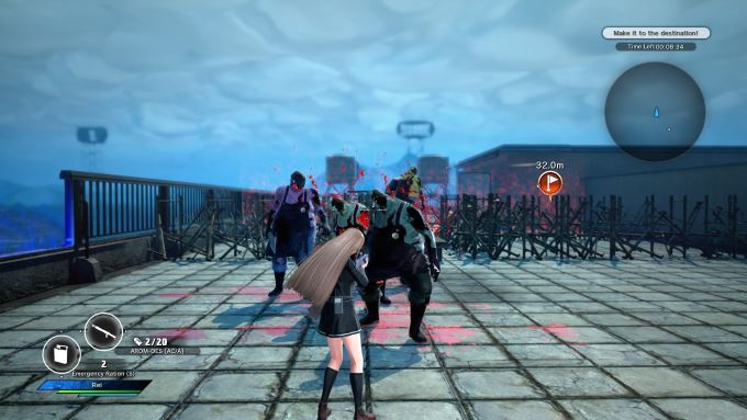 image gameplay school girl zombe hunter