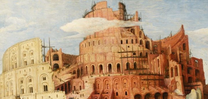 Le sommet de la tour de Babel (détail du tableau de la Grande tour).