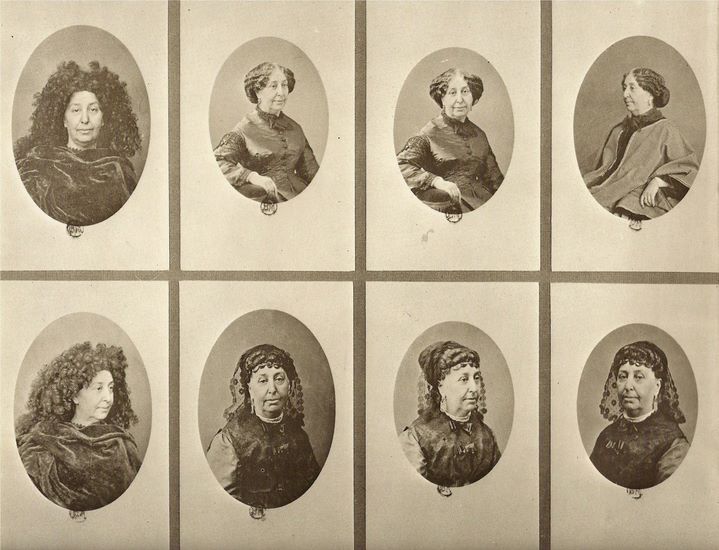 Galerie photographique de George Sand (1804-1876) par Nadar en 1864. Source : Wikimedia