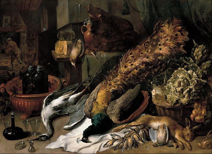 Frans Snyders (1579-1657), Nature morte avec un rafraîchisseur à vin (Gemäldegalerie Alte Meister).