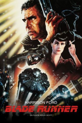 Affiche de Blade Runner utilisée pour la sortie du film en 1982 et 1992.