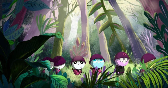les oursons soldats dans la forêt dans le film d'animation unicorn wars