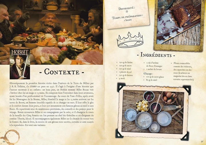 intérieur livre de cuisine recettes et mixtures des mondes fantastiques éditions ynnis