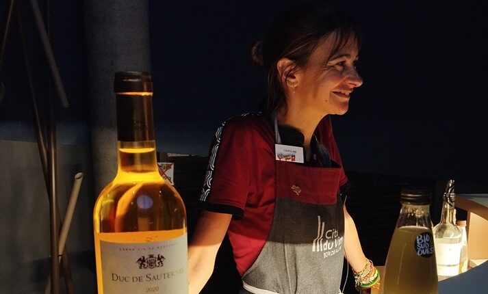 le parcours via sensoria de la cité du vin à bordeaux