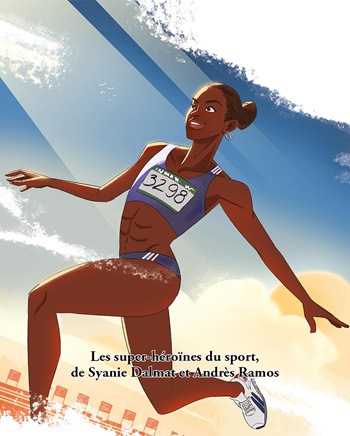 marie-josée perec dessinée par andrès ramos pour le livre les super-héroïnes du sport chez talent editions