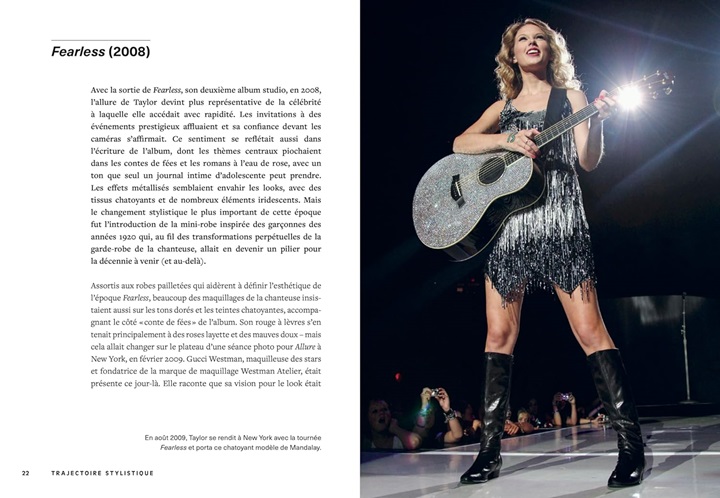 pages intérieures fearless livre taylor swift histoire d'une icône mode de glenys johnson