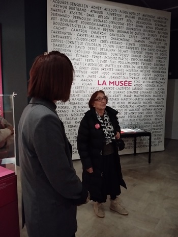 eugénie dubreuil à l'inauguration de l'exposition la musée au musée sainte-croix à poitiers