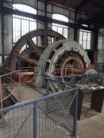 machine sur l'ancien site de couriot à saint etienne musée de la mine