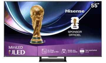 test télévision hisense 55" série U7Q Pro
