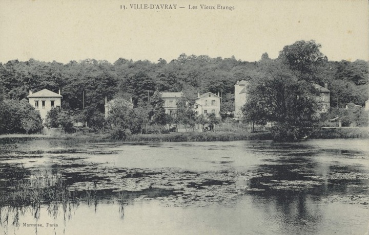 les vieux étangs de ville-d'avray photo d'archive