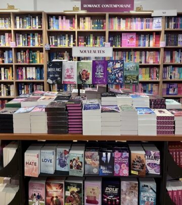rayon librairie gibert romance à paris
