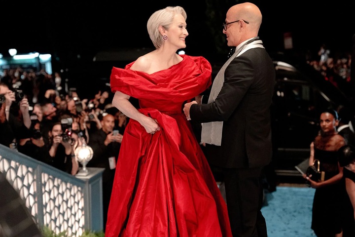 meryl streep et stanley tucci dans le diable s'habille en prada 2