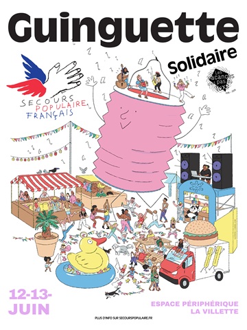 affiche guinguette solidaire 2026 secours populaire