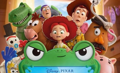 critique film d'animation toy story 5 gros plan affiche