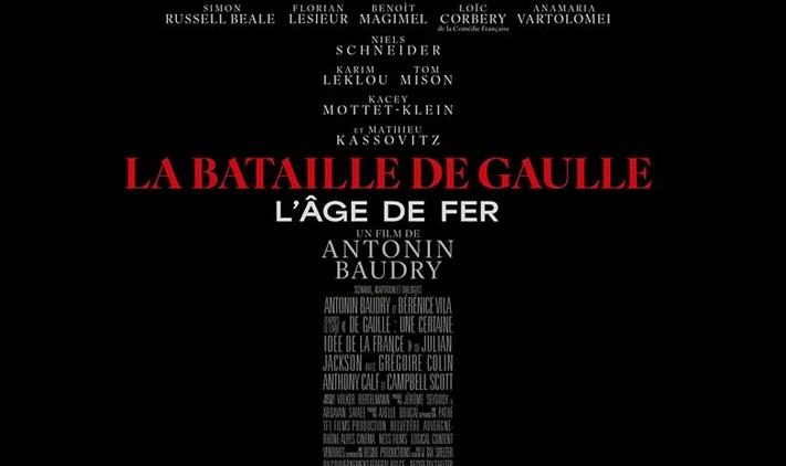gros plan affiche film historique la bataille de gaulle l'âge de fer d'antonin baudry