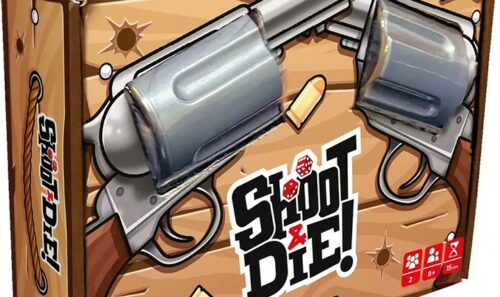 test chronique jeu de société shoot & die don't panic games gros plan boîte